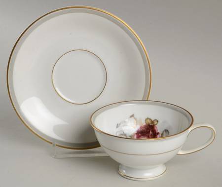Gray Dawn Gold Footed Demitasse Cup & Saucer Set