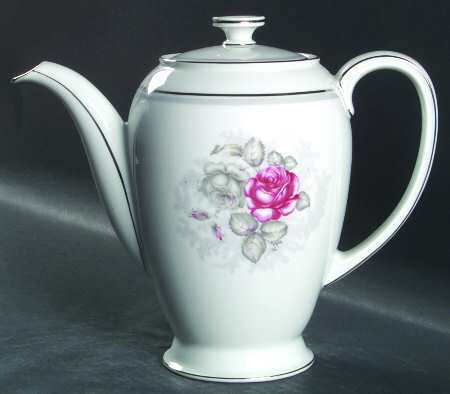 Gray Dawn Platinum (Gray Band) Coffee Pot & Lid