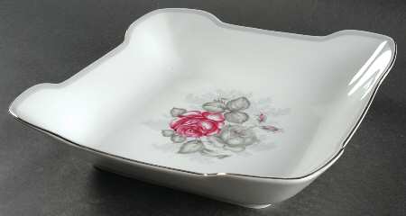 Gray Dawn Platinum (Gray Band) 9" Square Vegetable Bowl