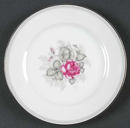 Gray Dawn Platinum (Gray Band) Bread & Butter Plate