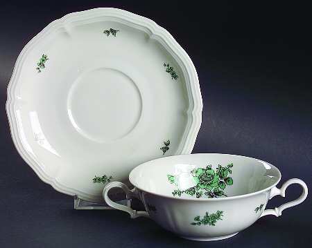 Greenbriar Flat Cream Soup Bowl & Saucer Set