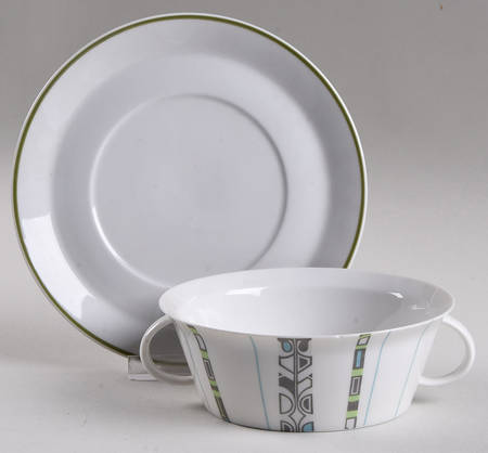 Greenwood Flat Cream Soup Bowl & Saucer Set