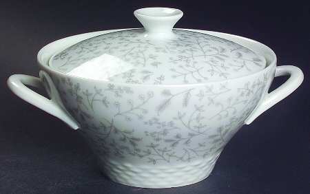 Gray Fern Sugar Bowl & Lid