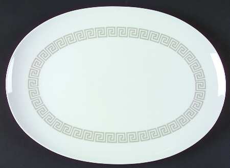 Greek Key 15" Oval Serving Platter