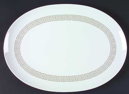 Greek Key 17" Oval Serving Platter