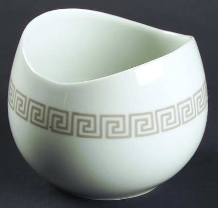 Greek Key Open Sugar Bowl