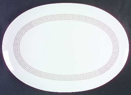Greek Key 16" Oval Serving Platter