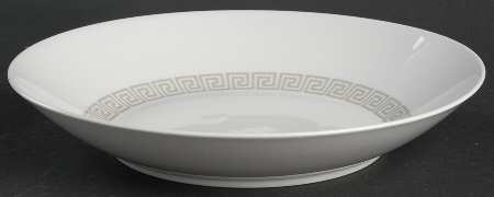 Greek Key Large Coupe Soup Bowl
