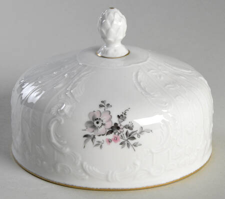 Grey Rose Lid for Round Butter