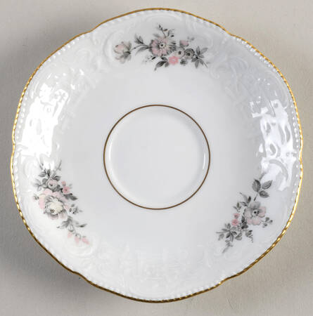 Grey Rose Saucer for Flat Cup