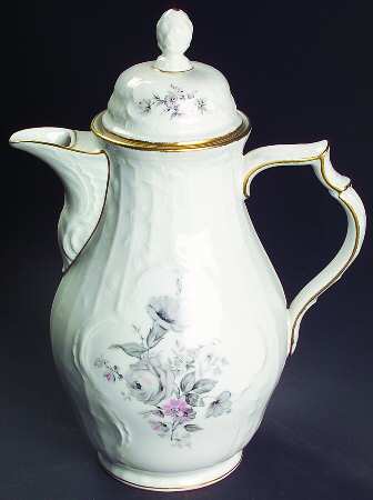 Grey Rose Coffee Pot & Lid