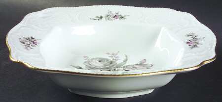 Grey Rose 11" Square Vegetable Bowl