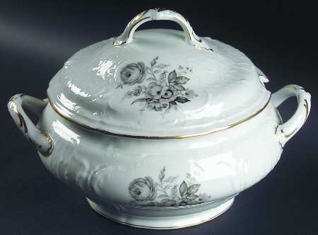 Grey Rose Tureen &  Lid
