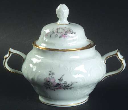 Grey Rose Mini Sugar Bowl & Lid