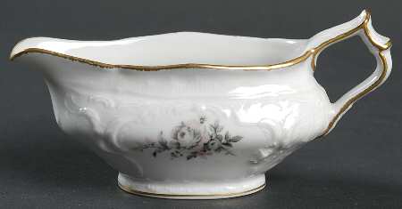 Grey Rose Individual Gravy Boat