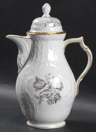 Grey Rose Mini Coffee Pot & Lid