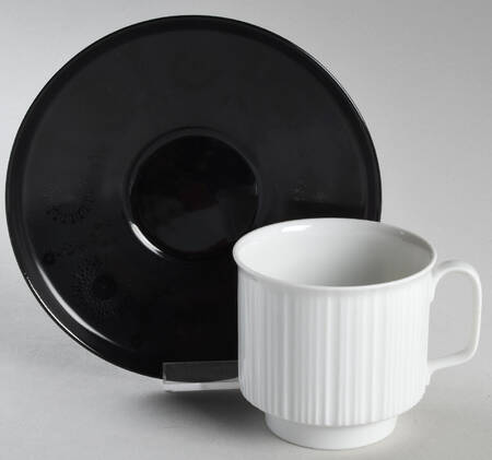 Grey Suns Footed Cup & Saucer Set