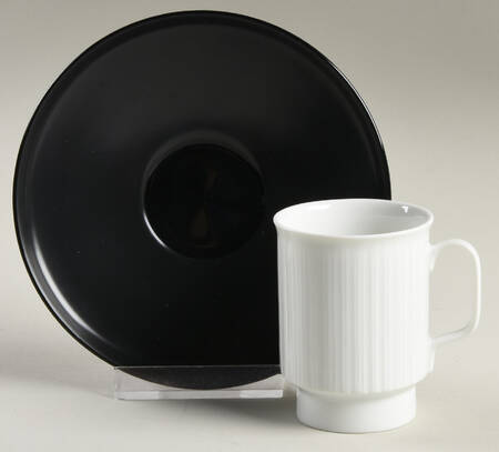 Grey Suns Footed Demitasse Cup & Saucer Set