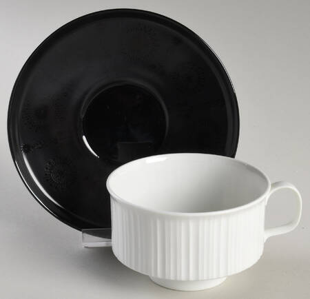 Grey Suns Footed Cup & Saucer Set