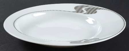 Grey Structure Rim Soup Bowl