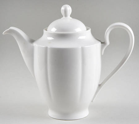 Grace White Coffee Pot & Lid