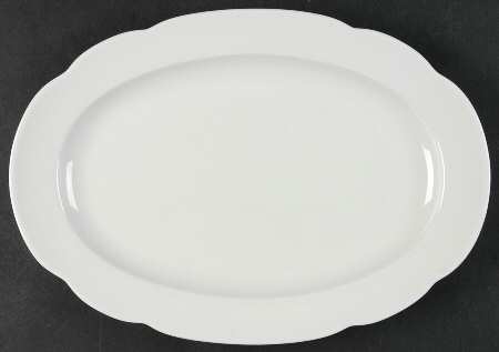 Grace White 12" Oval Serving Platter