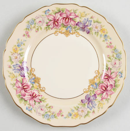 Gwendolyn (Yellow or Yellow & Red Scrolls) Salad Plate