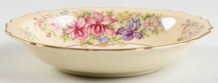 Gwendolyn (Yellow or Yellow & Red Scrolls) Fruit/Dessert (Sauce) Bowl