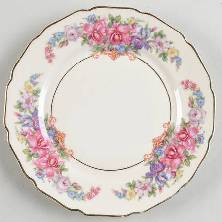Gwendolyn (Yellow or Yellow & Red Scrolls) Bread & Butter Plate
