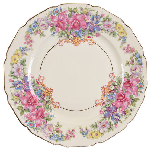 Gwendolyn (Yellow or Yellow & Red Scrolls) Dinner Plate