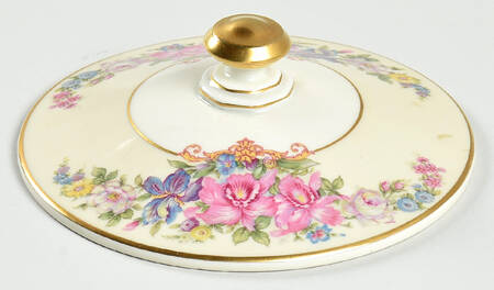Gwendolyn (Yellow or Yellow & Red Scrolls) Lid for Sugar Bowl