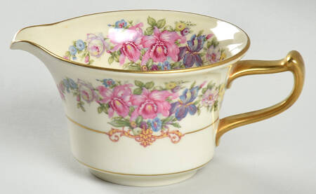 Gwendolyn (Yellow or Yellow & Red Scrolls) Creamer