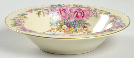 Gwendolyn (Yellow or Yellow & Red Scrolls) Rim Cereal Bowl