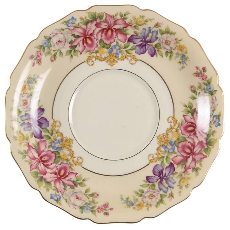 Gwendolyn (Yellow or Yellow & Red Scrolls) Saucer for Cream Soup Bowl