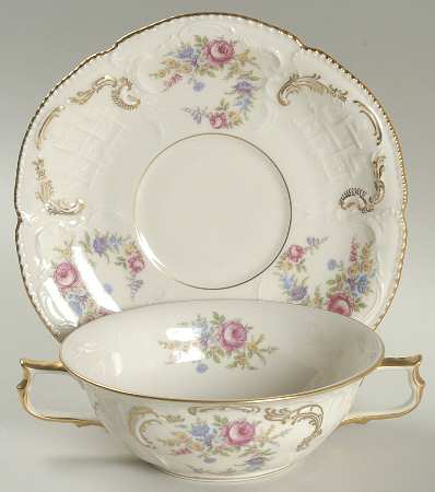 Heirloom Flat Cream Soup Bowl & Saucer Set