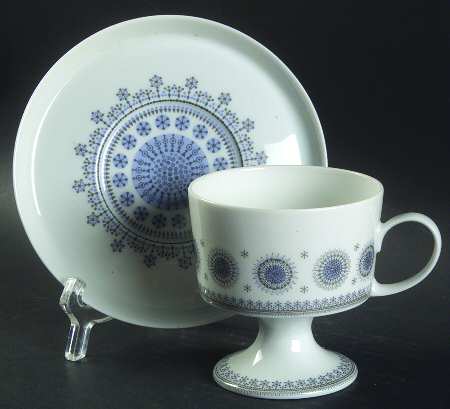 Ice Blossom Footed Cup & Saucer Set