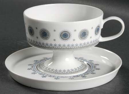 Ice Blossom Footed Cup & Saucer Set