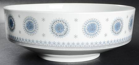 Ice Blossom 10" Round Vegetable Bowl