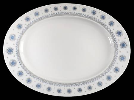 Ice Blossom 12" Oval Serving Platter