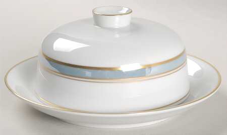 Ice Blue Round Covered Butter