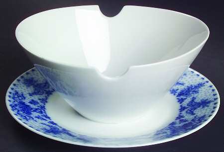 Idyll Cobalt Blue Gravy Boat with Attached Underplate