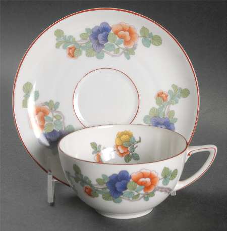 Indian Tree Flat Cup & Saucer Set