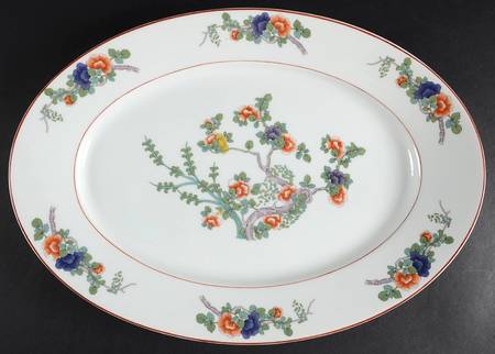Indian Tree 16" Oval Serving Platter