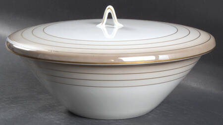 Iris (Classic Modern) Round Covered Vegetable-Uses RV7 As Base