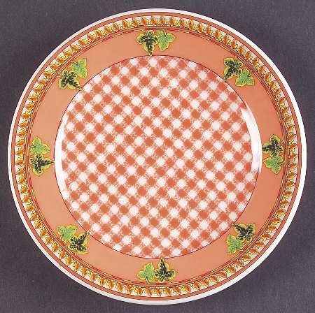 Ivy Leaves Passion Red Bread & Butter Plate