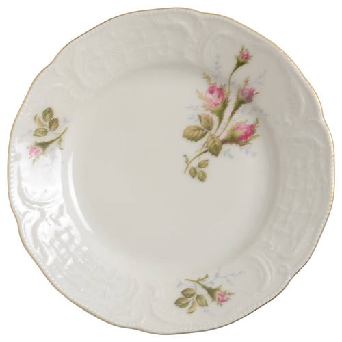 Ivory Rose Dessert/Pie Plate