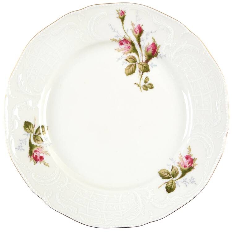 Ivory Rose Salad Plate