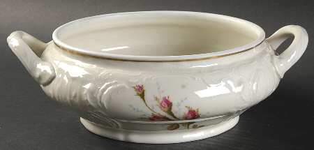 Ivory Rose Round Vegetable No Lid