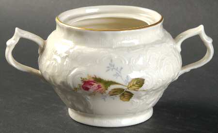 Ivory Rose Sugar Bowl No Lid