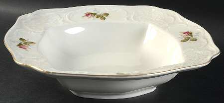 Ivory Rose 11" Square Vegetable Bowl